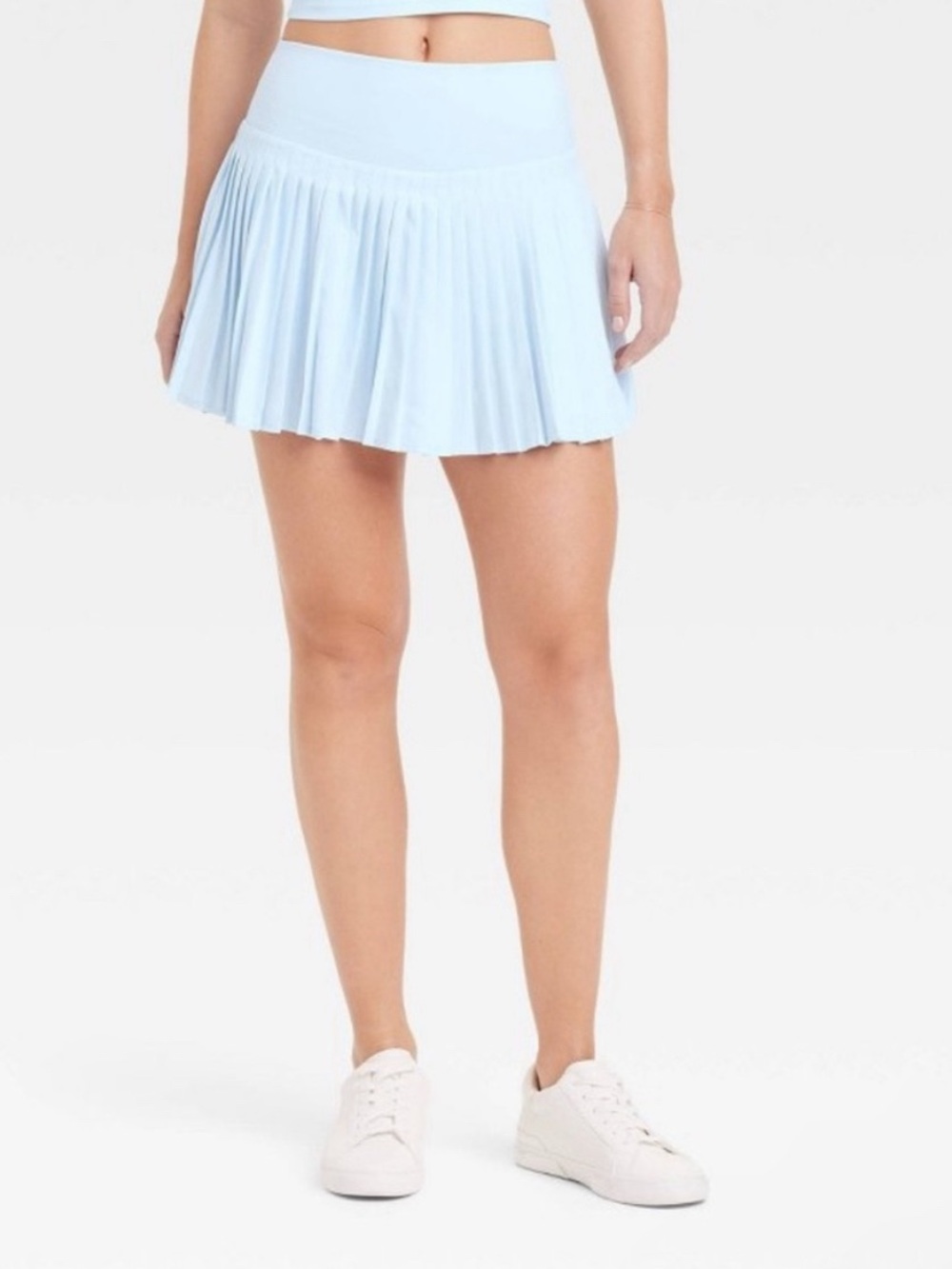 All In Motion Women's High Rise Woven Pleated Skort Sky Blue Size XL